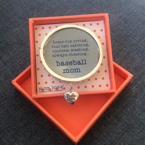 Baseball mom charm bracelet